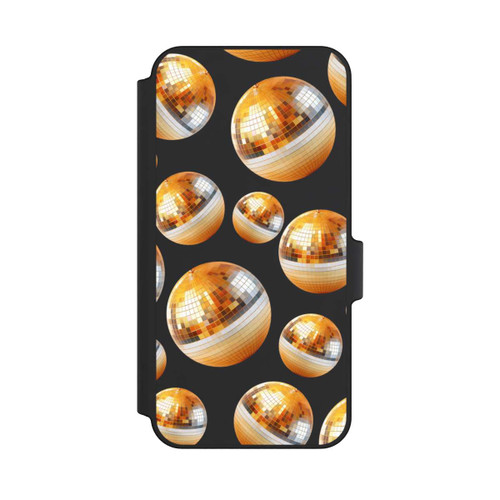 Samsung Galaxy A15 5G NIVOflip Discokugel Party Gold Orange Transparent mit KI