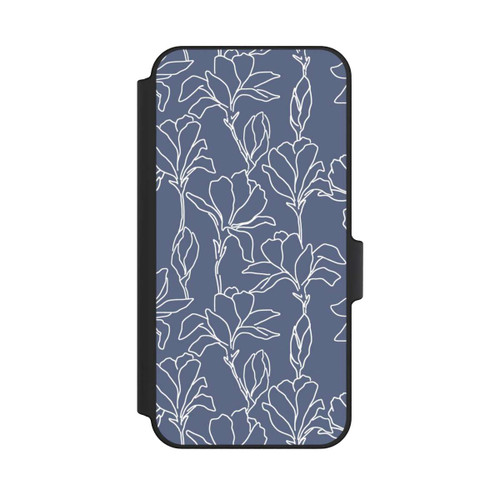 Samsung Galaxy A15 5G NIVOflip Flower Silhouettes on Blue