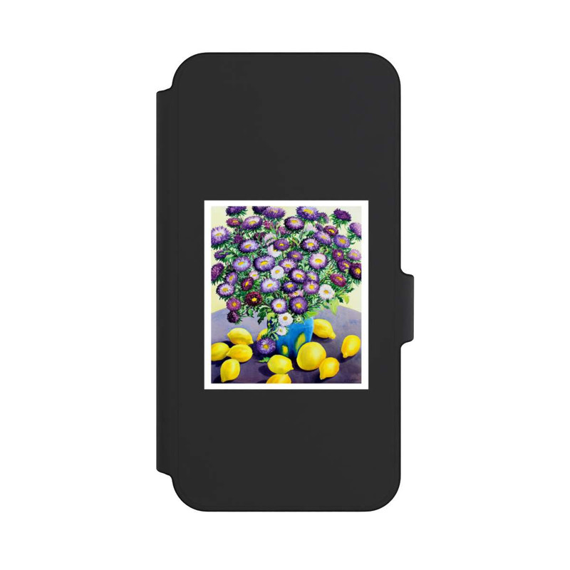 Galaxy A15 5G NIVOflip Purple Asters and Lemons by Christopher Ryland