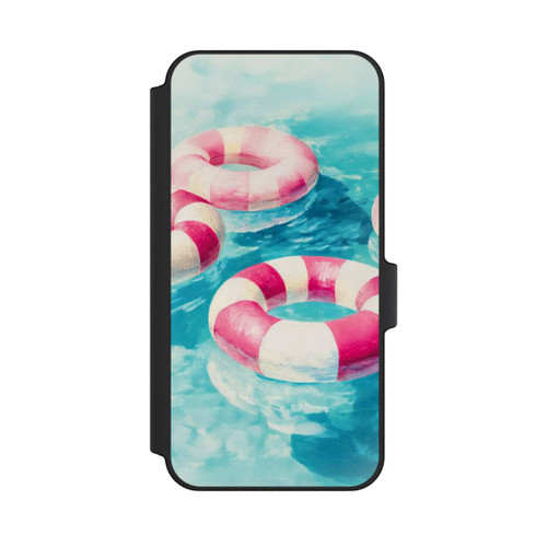 Samsung Galaxy A15 5G NIVOflip Gestreifte Schwimmringe im Pool