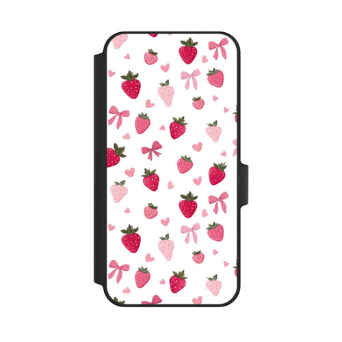 Samsung Galaxy A15 5G NIVOflip Strawberry Ribbon Pattern Pink