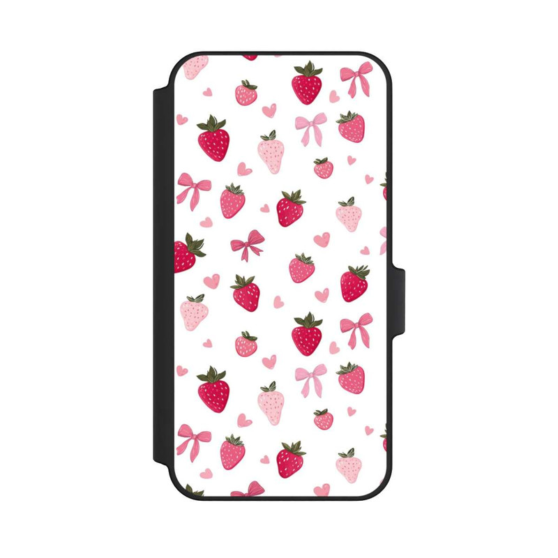 Galaxy A15 5G NIVOflip Strawberry Ribbon Pattern Pink