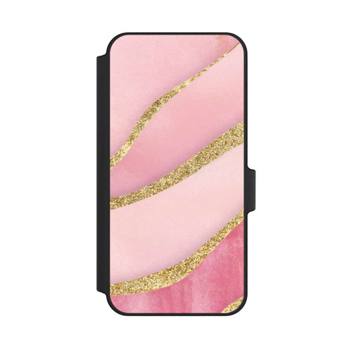 Samsung Galaxy A15 5G NIVOflip Pink Marble Goldprint Stripes