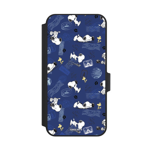 Samsung Galaxy A15 5G NIVOflip Peanuts Travel Stamps Pattern Blue