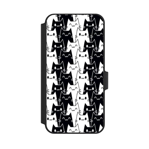 Samsung Galaxy A15 5G NIVOflip Cat Wallpaper Black White