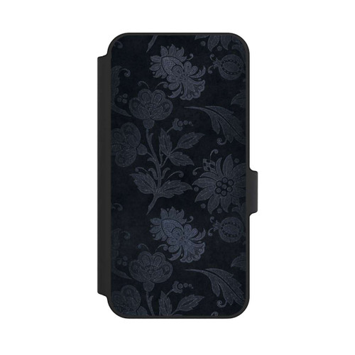 Samsung Galaxy A15 5G NIVOflip  Silberne Blumen auf Samt