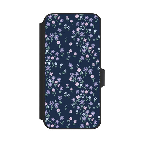 Samsung Galaxy A15 5G NIVOflip Dark Blue Floral Theme