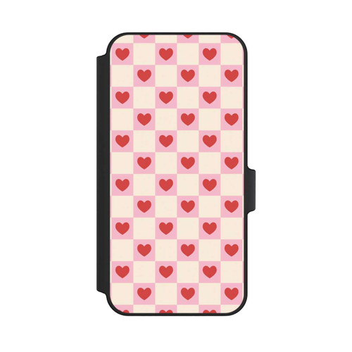 Samsung Galaxy A15 5G NIVOflip Valentine Checked Hearts Pattern Pink