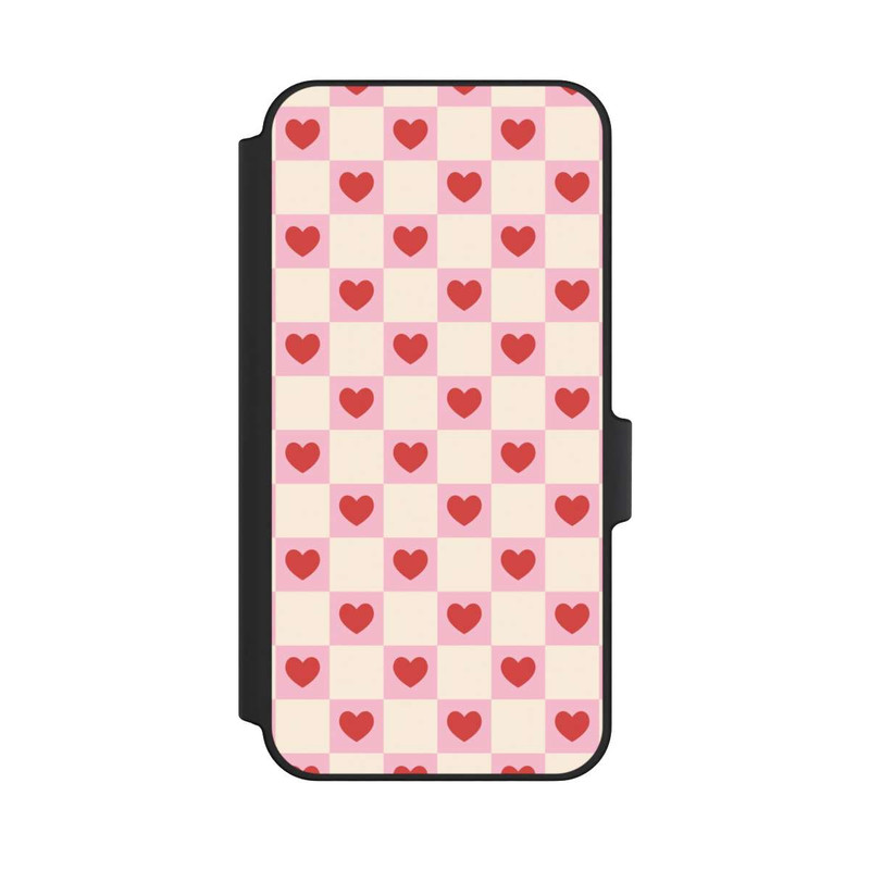 Galaxy A15 5G NIVOflip Valentine Checked Hearts Pattern Pink