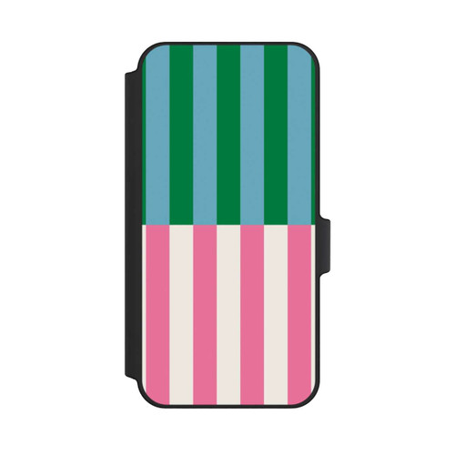 Samsung Galaxy A15 5G NIVOflip Motif Rayé Vert Rose