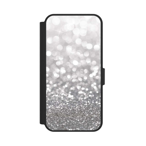 Samsung Galaxy S24 FE 5G NIVOflip Pluie de Paillettes Argentées Look