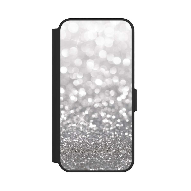 Galaxy S24 FE NIVOflip Pluie de Paillettes Argentées Look