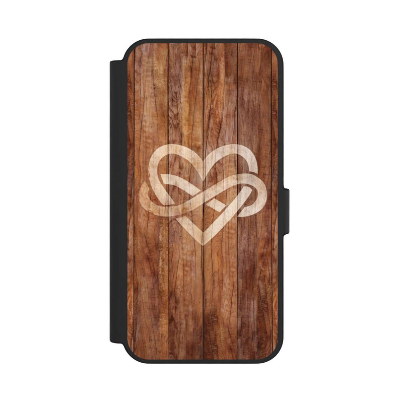 Galaxy S24 FE NIVOflip Herz Holz