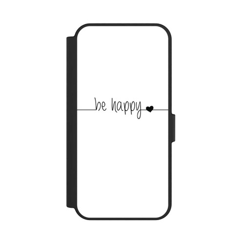 Samsung Galaxy S24 FE 5G NIVOflip Be Happy Weisser Hintergrund