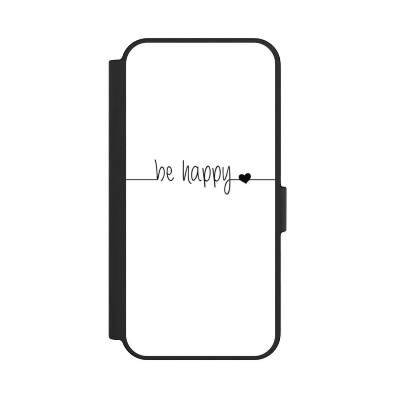 Galaxy S24 FE NIVOflip Be Happy Weisser Hintergrund