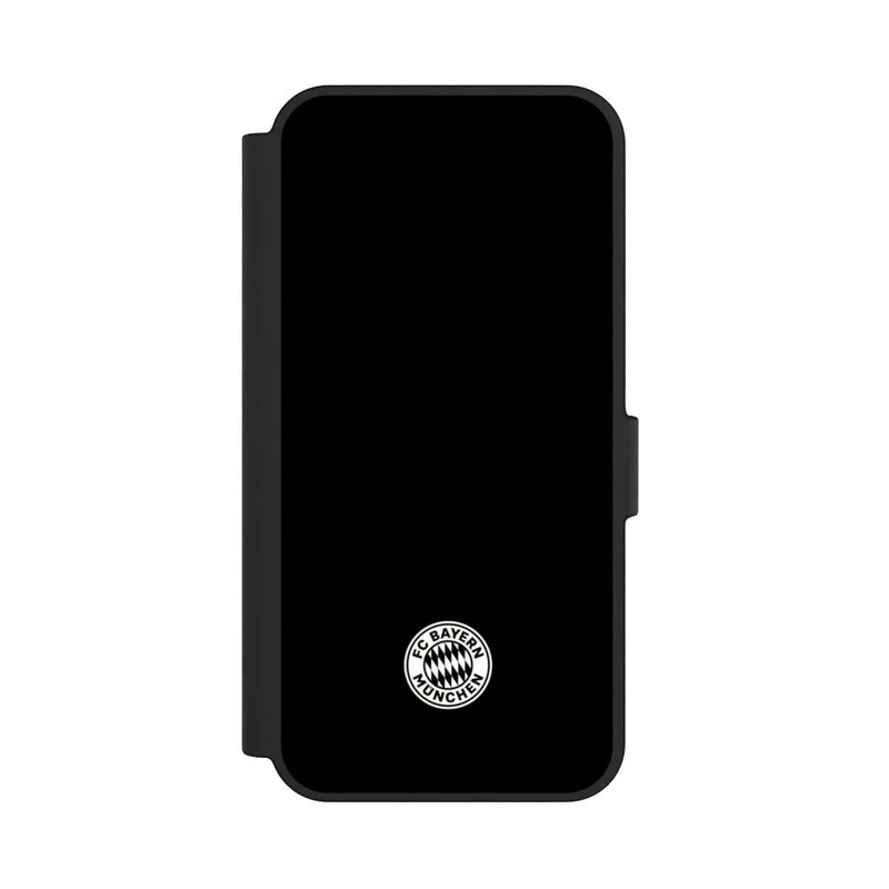 Galaxy S24 FE NIVOflip Logo FCB Classique Petit - Blanc sur Fond Noir
