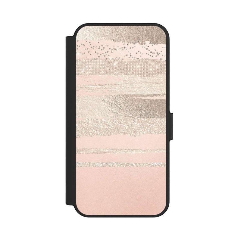 Galaxy S24 FE NIVOflip Glitzerschichten (Rosé/Silver) Glitterlook