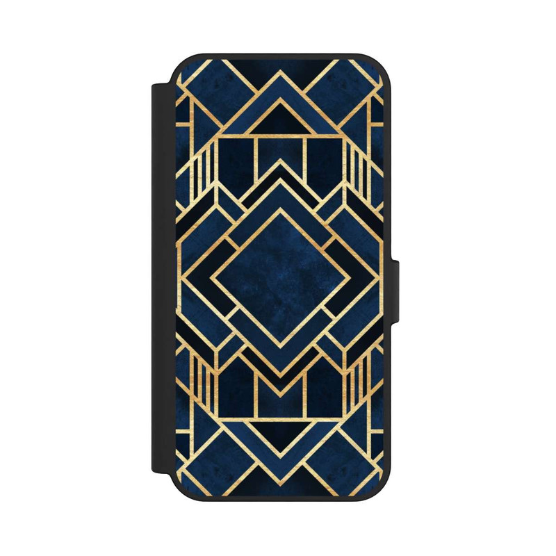 Galaxy S24 FE NIVOflip Art Deco Blue Gold Print