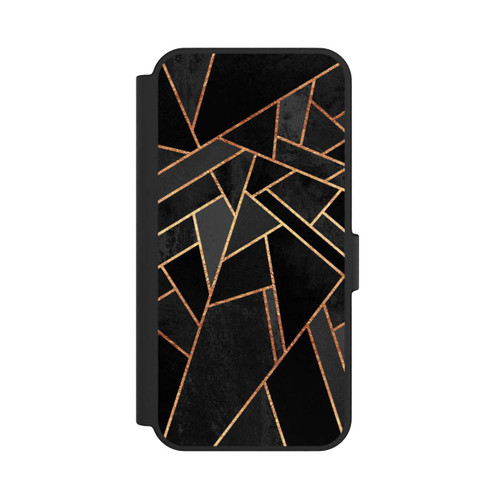 Samsung Galaxy S24 FE 5G NIVOflip Schwarze Nacht Gold Druck