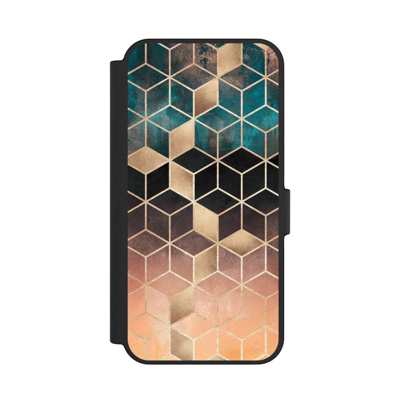 Galaxy S24 FE NIVOflip Cubes de rêve imprimé doré