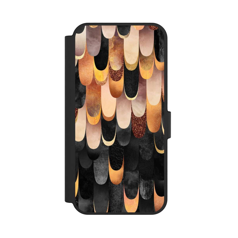 Galaxy S24 FE NIVOflip Plumes Cuivre et Noir