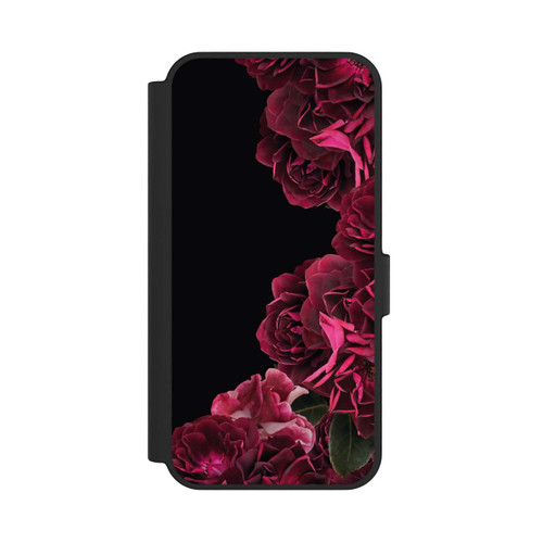 Samsung Galaxy S24 FE 5G NIVOflip Vintage Rosen auf Schwarz