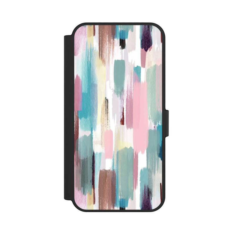Galaxy S24 FE NIVOflip Coups de pinceau abstraits Nuances pastel