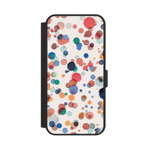 Samsung Galaxy S24 FE 5G NIVOflip Tropfen Aquarell Textur Blau Gelb