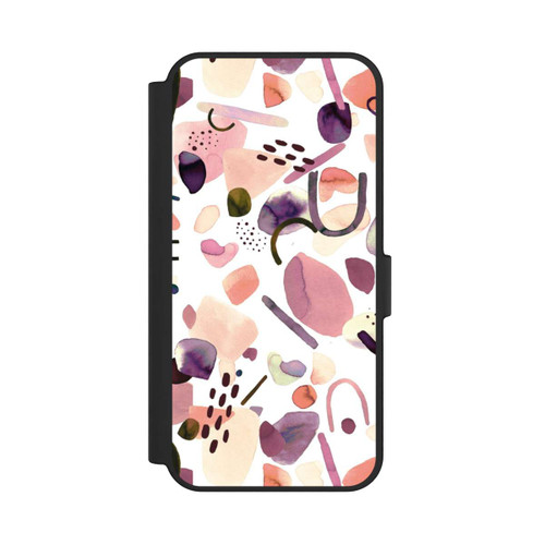 Samsung Galaxy S24 FE 5G NIVOflip Abstrakte Formen aquarell lila