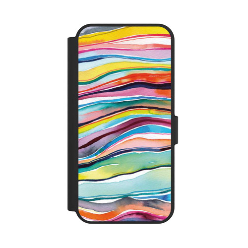 Samsung Galaxy S24 FE 5G NIVOflip Couches d'agate aquarelle