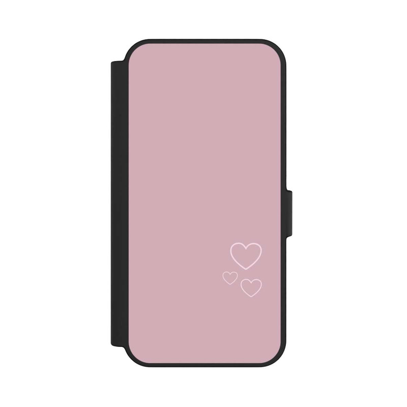 Galaxy S24 FE NIVOflip kleine Herzen auf rosa