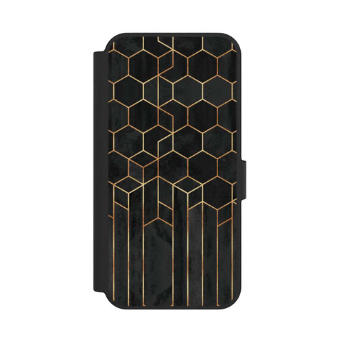 Samsung Galaxy S24 FE 5G NIVOflip Schwarze Sechsecke