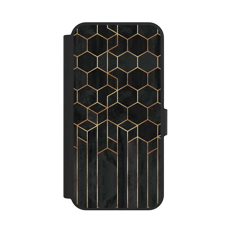 Galaxy S24 FE NIVOflip Hexagones noirs