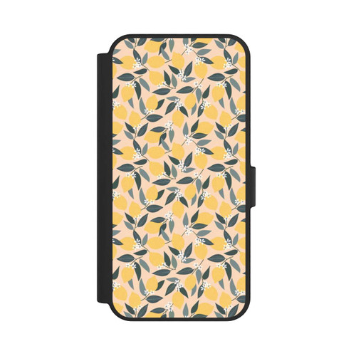 Samsung Galaxy S24 FE 5G NIVOflip Rosa Zitronen-Muster