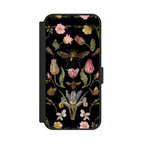 Samsung Galaxy S24 FE 5G NIVOflip Wildblumen und Biene Schwarz