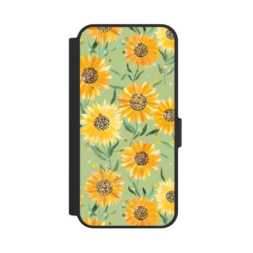 Samsung Galaxy S24 FE 5G NIVOflip Sonnenblumen grün