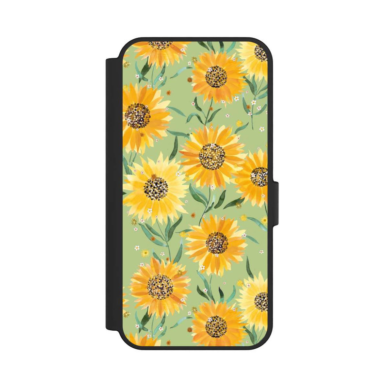Galaxy S24 FE NIVOflip Sonnenblumen grün