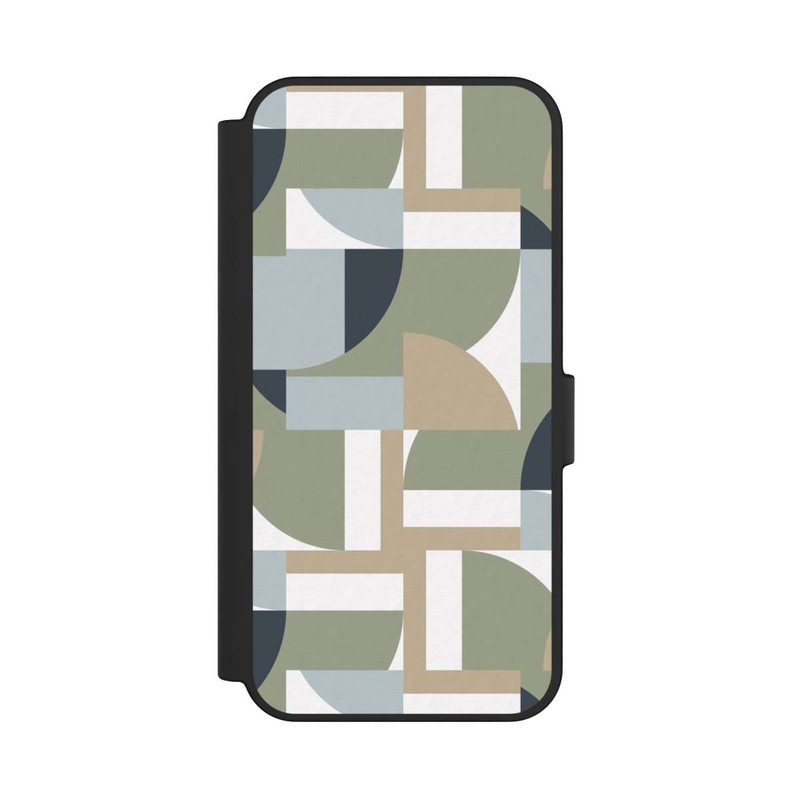 Galaxy S24 FE NIVOflip Futuristische Bauhaus Polygone Beige