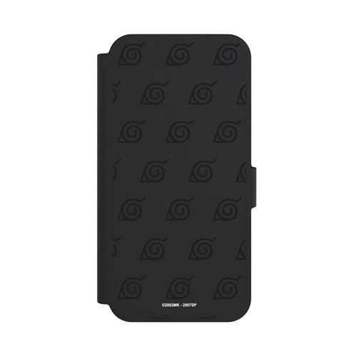 Samsung Galaxy S24 FE 5G NIVOflip Konoha Pattern Noir sur Fond Transparent