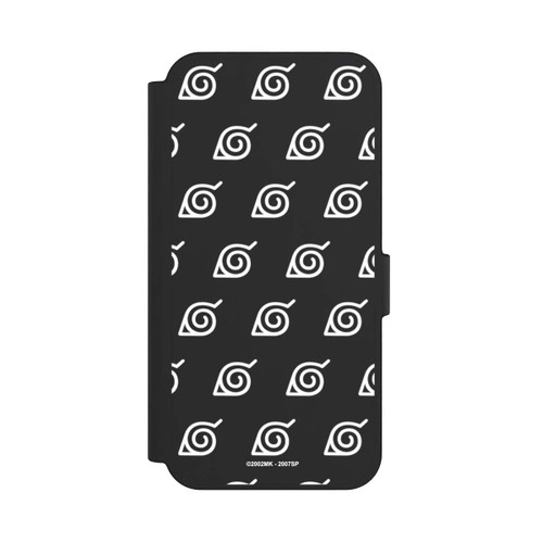 Samsung Galaxy S24 FE 5G NIVOflip Konoha Pattern Blanc sur Fond Transparent