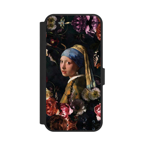 Samsung Galaxy S24 FE 5G NIVOflip Mädchen mit Perlenohrringen und Rosen