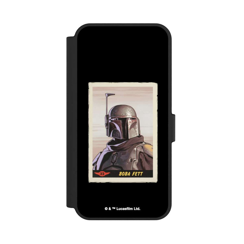 Galaxy S24 FE NIVOflip Boba Fett Badges Schwarzer Hintergrund