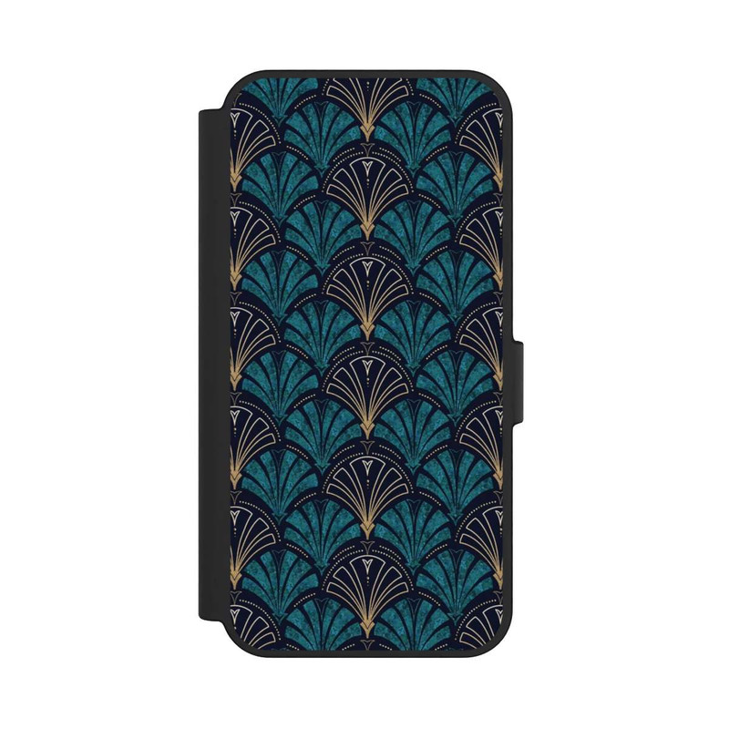 Galaxy S24 FE NIVOflip Art Deco Aquamarin Gold
