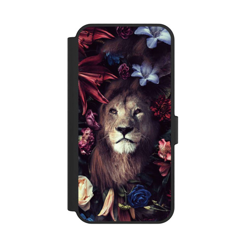 Samsung Galaxy S24 FE 5G NIVOflip Löwe Blumenrahmen