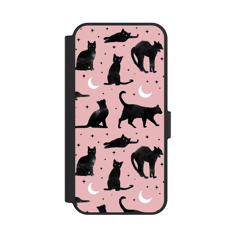 Galaxy S24 FE NIVOflip Lune & Chats Fond Rose