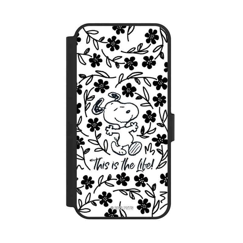 Galaxy S24 FE NIVOflip Snoopy This Is The Life Noir & Blanc