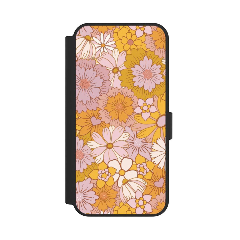 Galaxy S24 FE NIVOflip Retro Flower Walpaper Yellow
