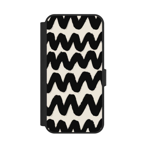 Samsung Galaxy S24 FE 5G NIVOflip Vagues Noires Pattern