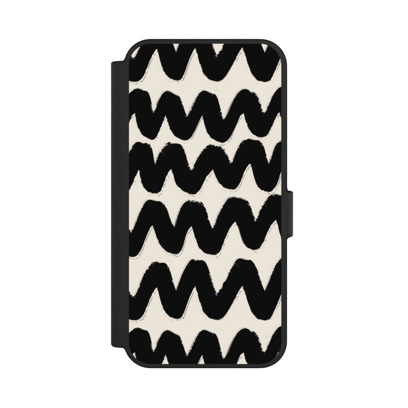 Galaxy S24 FE NIVOflip Schwarzes Wellenmuster