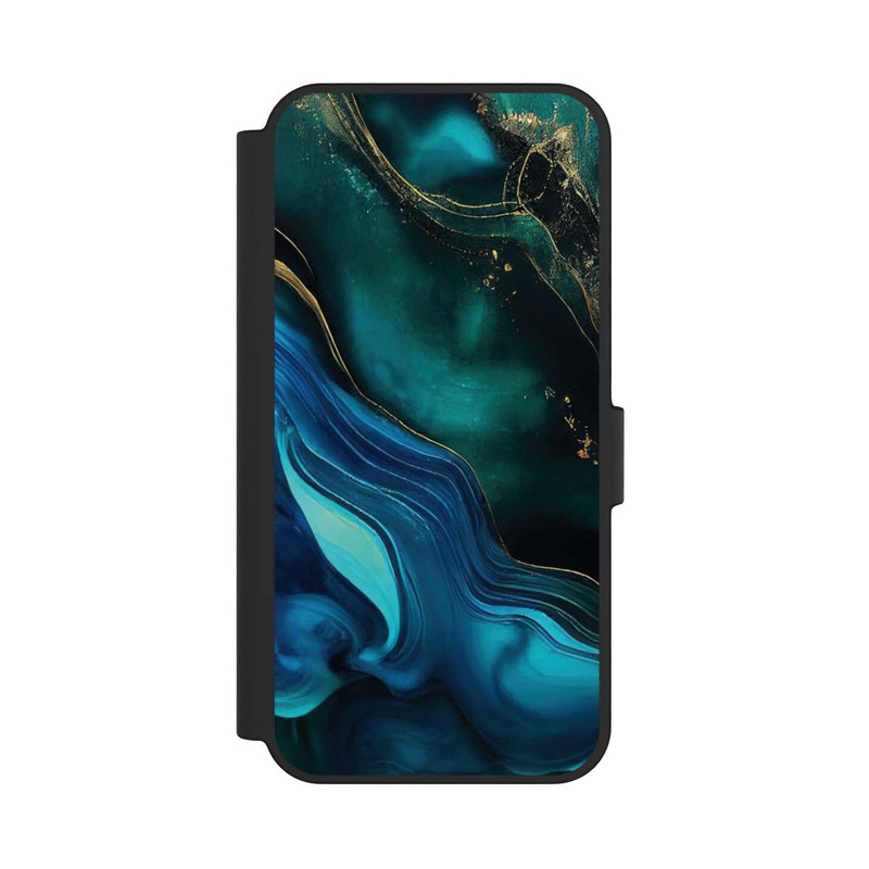 Galaxy S24 FE NIVOflip Encre bleue et dorée